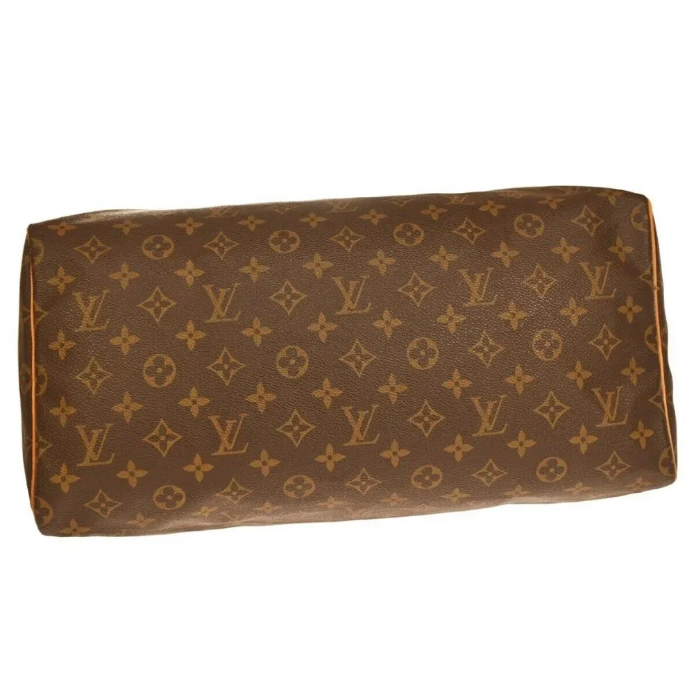 Authentic LOUIS VUITTON Speedy Travel Hand Bag Monogram Leather Brown - Picture 5 of 16